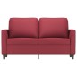 vidaXL Sofá de 2 plazas de cuero sintético rojo vino 120 cm vidaXL Sofá de 2 plazas de cuero sintético rojo vino 120 cm