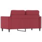 vidaXL Sofá de 2 plazas de cuero sintético rojo vino 120 cm vidaXL Sofá de 2 plazas de cuero sintético rojo vino 120 cm