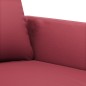 vidaXL Sofá de 2 plazas de cuero sintético rojo vino 120 cm vidaXL Sofá de 2 plazas de cuero sintético rojo vino 120 cm