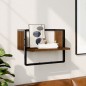 vidaXL Estante de pared con barra marrón roble 40x25x30 cm vidaXL Estante de pared con barra marrón roble 40x25x30 cm