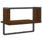 vidaXL Estante de pared con barra marrón roble 40x25x30 cm vidaXL Estante de pared con barra marrón roble 40x25x30 cm