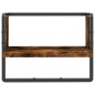 vidaXL Estantes de pared con barra roble ahumado 40x25x30 cm vidaXL Estantes de pared con barra roble ahumado 40x25x30 cm