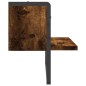 vidaXL Estantes de pared con barra roble ahumado 40x25x30 cm vidaXL Estantes de pared con barra roble ahumado 40x25x30 cm