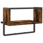 vidaXL Estantes de pared con barra roble ahumado 40x25x30 cm vidaXL Estantes de pared con barra roble ahumado 40x25x30 cm