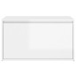 vidaXL Banco de pasillo madera de ingeniería blanco brillo 80x40x45 cm vidaXL Banco de pasillo madera de ingeniería blanco brillo 80x40x45 cm