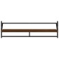 vidaXL Estantes pared con barras 6 pzas madera ingeniería marrón roble