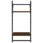 vidaXL Estantes pared con barras 6 pzas madera ingeniería marrón roble