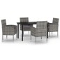 vidaXL Juego de comedor de jardín 5 piezas gris antracita