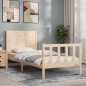 vidaXL Estructura de cama con cabecero madera maciza vidaXL Estructura de cama con cabecero madera maciza