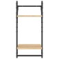 vidaXL Estantes pared con barras 4 pzas madera ingeniería roble Sonoma