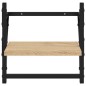 vidaXL Estantes pared con barras 4 pzas madera ingeniería roble Sonoma
