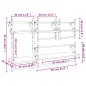 vidaXL Estantes pared con barras 4 pzas madera ingeniería roble Sonoma