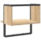 vidaXL Estante de pared con barra roble Sonoma 30x25x30 cm vidaXL Estante de pared con barra roble Sonoma 30x25x30 cm