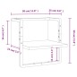 vidaXL Estante de pared con barra roble Sonoma 30x25x30 cm vidaXL Estante de pared con barra roble Sonoma 30x25x30 cm