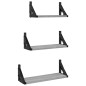 vidaXL Estantes de pared 3 pzas madera de ingeniería gris Sonoma vidaXL Estantes de pared 3 pzas madera de ingeniería gris Sonoma
