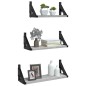 vidaXL Estantes de pared 3 pzas madera de ingeniería gris Sonoma vidaXL Estantes de pared 3 pzas madera de ingeniería gris Sonoma