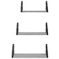 vidaXL Estantes de pared 3 pzas madera de ingeniería gris Sonoma vidaXL Estantes de pared 3 pzas madera de ingeniería gris Sonoma
