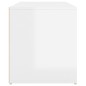 vidaXL Banco de pasillo madera de ingeniería blanco brillo 80x40x45 cm vidaXL Banco de pasillo madera de ingeniería blanco brillo 80x40x45 cm