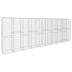 vidaXL Muro de gaviones con cubierta acero galvanizado 600x50x200 cm