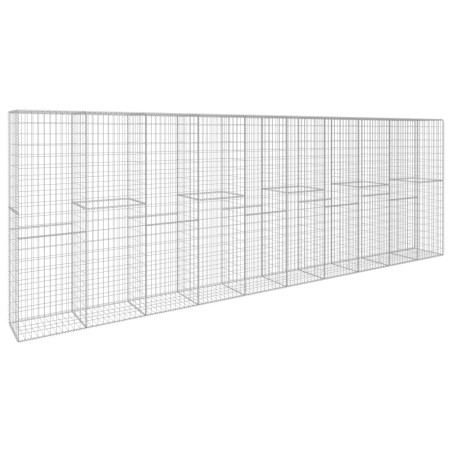 vidaXL Muro de gaviones con cubierta acero galvanizado 600x50x200 cm