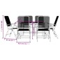 vidaXL Juego de comedor de jardín 7 pzas malla metálica gris antracita