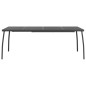 vidaXL Juego de comedor de jardín 9 pzas malla metálica gris antracita