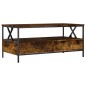 vidaXL Mesa de centro madera de ingeniería roble ahumado 100x51x45 cm vidaXL Mesa de centro madera de ingeniería roble ahumado 100x51x45 cm