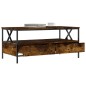 vidaXL Mesa de centro madera de ingeniería roble ahumado 100x51x45 cm vidaXL Mesa de centro madera de ingeniería roble ahumado 100x51x45 cm