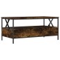 vidaXL Mesa de centro madera de ingeniería roble ahumado 100x51x45 cm vidaXL Mesa de centro madera de ingeniería roble ahumado 100x51x45 cm