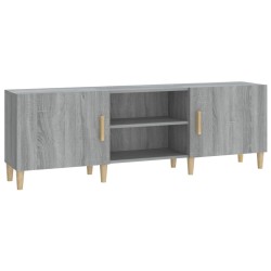 vidaXL Mueble para TV madera contrachapada gris Sonoma 150x30x50 cm