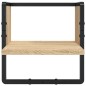 vidaXL Estantes pared con barras 4 pzas madera ingeniería roble Sonoma