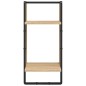 vidaXL Estantes pared con barras 4 pzas madera ingeniería roble Sonoma