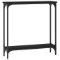 vidaXL Mesa consola madera de ingeniería negra 75x22,5x75 cm