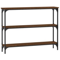 vidaXL Mesa consola madera de ingeniería marrón roble 100x22,5x75 cm