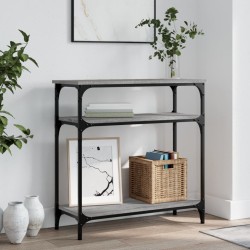 vidaXL Mesa consola madera de ingeniería gris Sonoma 75x29x75 cm
