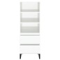 vidaXL Aparador alto madera contrachapada blanco brillo 40x36x110 cm vidaXL Aparador alto madera contrachapada blanco brillo 40x36x110 cm