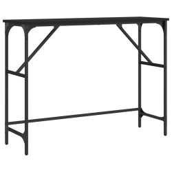 vidaXL Mesa consola madera de ingeniería negro 100x32x75 cm