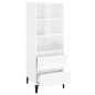 vidaXL Aparador alto madera contrachapada blanco brillo 40x36x110 cm vidaXL Aparador alto madera contrachapada blanco brillo 40x36x110 cm