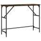 vidaXL Mesa consola madera de ingeniería roble ahumado 100x32x75 cm vidaXL Mesa consola madera de ingeniería roble ahumado 100x32x75 cm