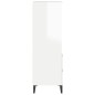 vidaXL Aparador alto madera contrachapada blanco brillo 40x36x110 cm vidaXL Aparador alto madera contrachapada blanco brillo 40x36x110 cm