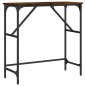 vidaXL Mesa consola madera de ingeniería roble ahumado 75x32x75 cm vidaXL Mesa consola madera de ingeniería roble ahumado 75x32x75 cm