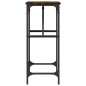 vidaXL Mesa consola madera de ingeniería roble ahumado 75x32x75 cm vidaXL Mesa consola madera de ingeniería roble ahumado 75x32x75 cm
