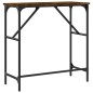 vidaXL Mesa consola madera de ingeniería roble ahumado 75x32x75 cm vidaXL Mesa consola madera de ingeniería roble ahumado 75x32x75 cm