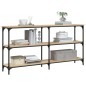 vidaXL Mesa consola madera de ingeniería roble Sonoma 150x29x75 cm vidaXL Mesa consola madera de ingeniería roble Sonoma 150x29x75 cm