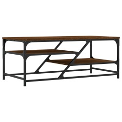 vidaXL Mesa de centro madera contrachapada roble marrón 100x49x40 cm