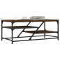 vidaXL Mesa de centro madera contrachapada roble marrón 100x49x40 cm vidaXL Mesa de centro madera contrachapada roble marrón 100x49x40 cm