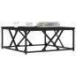 vidaXL Mesa de centro madera contrachapada negro 70x70x30 cm
