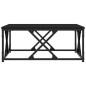 vidaXL Mesa de centro madera contrachapada negro 70x70x30 cm