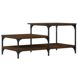 vidaXL Mesa de centro madera contrachapada roble marrón 100x50,5x45 cm
