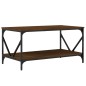 vidaXL Mesa de centro madera contrachapada roble marrón 90x50x45 cm vidaXL Mesa de centro madera contrachapada roble marrón 90x50x45 cm